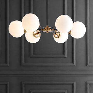 Caleb 28" Brass Cluster Pendant - JONATHAN Y